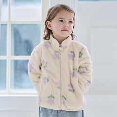 Dave&Bella Toddler Girls/Boys Multi-color&print Turtle Plush Outwear Jackets