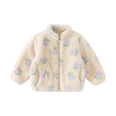 Dave&Bella Toddler Girls/Boys Multi-color&print Turtle Plush Outwear Jackets