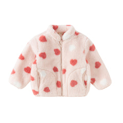 Dave&Bella Toddler Girls/Boys Multi-color&print Turtle Plush Outwear Jackets