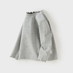 Dave&Bella Toddler Girls Winter Sweet Cotton Print T-shirts Tops