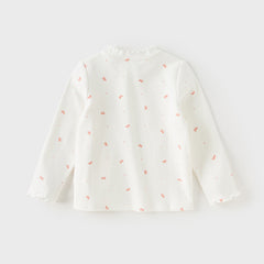 Dave&Bella Toddler Girls Winter Sweet Cotton Print T-shirts Tops