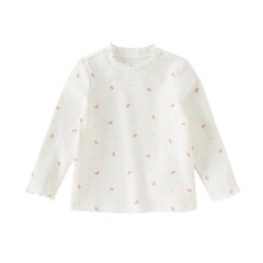 Dave&Bella Toddler Girls Winter Sweet Cotton Print T-shirts Tops