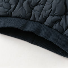 Dave&Bella Toddler Girls Versatile Grey Pink/Navy Blue Cozy Padded Drawstring Pants