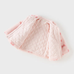 Dave&Bella Toddler Girls Sweet Bow Print Long-sleeved Outwear Padded Coats