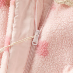 Dave&Bella Toddler Girls Sweet Bow Print Long-sleeved Outwear Padded Coats