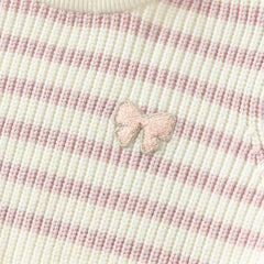 Dave&Bella Kids Girls Winter Sweet Striped Turtle Long-sleeved Pullover Sweaters Tops