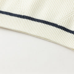 Dave&Bella Kids Girls Winter Sweet Striped Turtle Long-sleeved Pullover Sweaters Tops