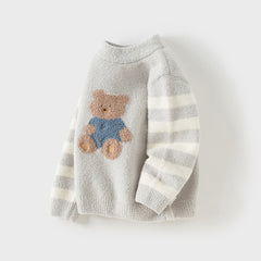Dave&Bella Toddler Girls/Boys Autumn Soft Cute Animal Jacquard Chenille Sweater Tops