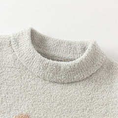 Dave&Bella Toddler Girls/Boys Autumn Soft Cute Animal Jacquard Chenille Sweater Tops