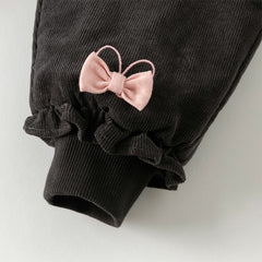 Dave&Bella Toddler Girls Winter Dark Grey Outwear Warm Loose Down Pants