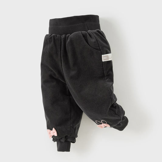 Dave&Bella Toddler Girls Winter Dark Grey Outwear Warm Loose Down Pants