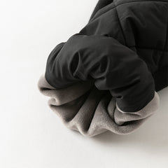 Dave&Bella Toddler Girls Sweet Black/Purple Outdoor Cozy Padded Loose Pants