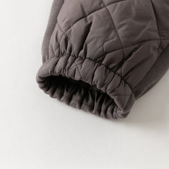 Dave&Bella Toddler Girls Sweet Black/Purple Outdoor Cozy Padded Loose Pants