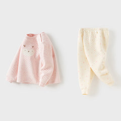 Dave&Bella Toddler Girls/Boys Winter Indoor Cartoon Print  Soft Padded Pajamas