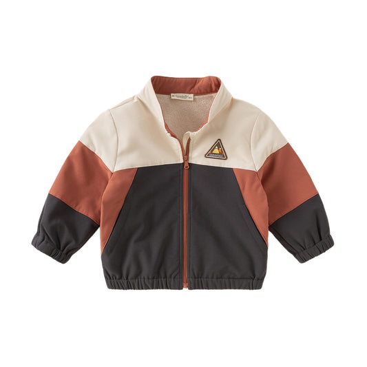 Dave&Bella Toddler Boys Winter Cool Apricot Long-sleeved Outwear Coats