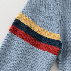 Dave&Bella Toddler Boys Winter Blue Puppy Print Comfortable Long-sleeved Sweaters Tops