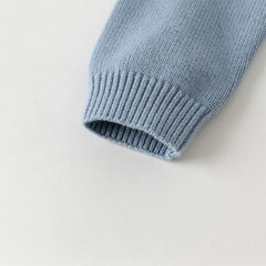 Dave&Bella Toddler Boys Winter Blue Puppy Print Comfortable Long-sleeved Sweaters Tops