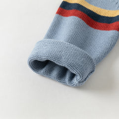 Dave&Bella Toddler Boys Winter Blue Puppy Print Comfortable Long-sleeved Sweaters Tops