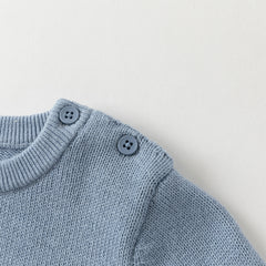 Dave&Bella Toddler Boys Winter Blue Puppy Print Comfortable Long-sleeved Sweaters Tops