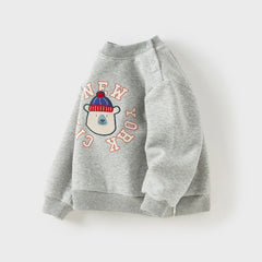 Dave&Bella Toddler Boys Autumn Casual Padded Sweatshirts Tops