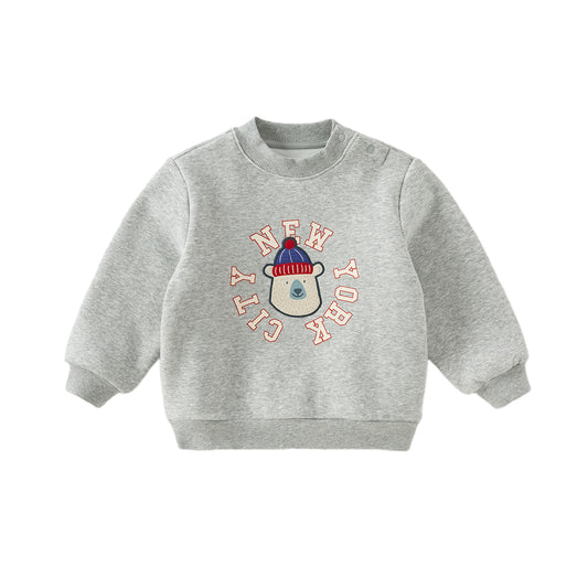 Dave&Bella Toddler Boys Autumn Casual Padded Sweatshirts Tops
