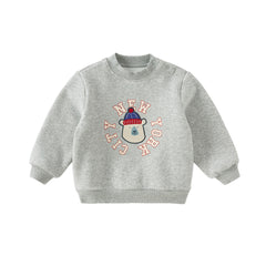 Dave&Bella Toddler Boys Autumn Casual Padded Sweatshirts Tops