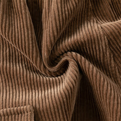 Dave&Bella Toddler Boys Winter Casual Coffee Brown Soft Plush-lined Drawstring Loose Pant