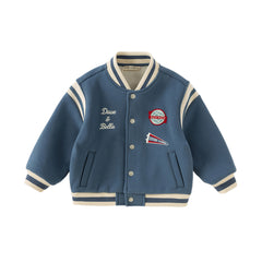 Dave&Bella Toddler Boys Winter Grey Blue Outwear Long Sleeve Warm Jackets