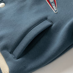 Dave&Bella Toddler Boys Winter Grey Blue Outwear Long Sleeve Warm Jackets