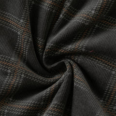 Dave&Bella Toddler Boys Winter Stylish Dark Grey Plaid Cozy Straight-leg Pants