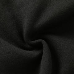 Dave&Bella Toddler Boys Black Adjustable-waistband Cozy Plush-lined Sweatpants