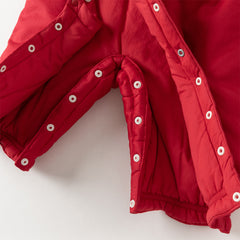 Dave&Bella Baby Girls Winter Chinese-style Red/Pink Warm Padded Rompers