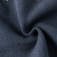 Dave&Bella Kids Boys Autumn Apricoot/Blue Classic Round Collar Warm Sweaters Tops