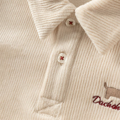 Dave&Bella Toddler Boys Casual Apricot Long-sleeved Plush-lined Sweatshirts Tops