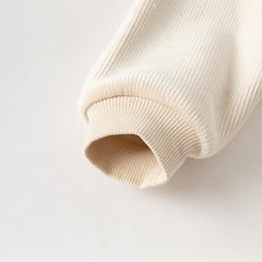 Dave&Bella Toddler Boys Casual Apricot Long-sleeved Plush-lined Sweatshirts Tops