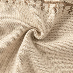 Dave&Bella Toddler Boys Apricot Penguin Jacquard Outwear Cozy Plush-lined Jackets