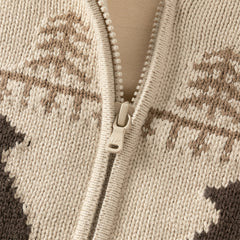 Dave&Bella Toddler Boys Apricot Penguin Jacquard Outwear Cozy Plush-lined Jackets