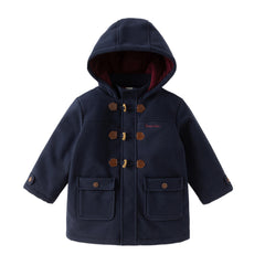 Dave&Bella Kids Boys Navy Blue College-style Outwear Padded Hooded Coats