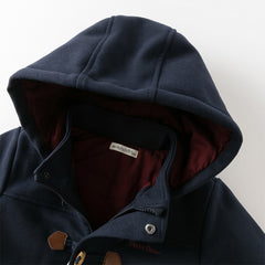 Dave&Bella Kids Boys Navy Blue College-style Outwear Padded Hooded Coats