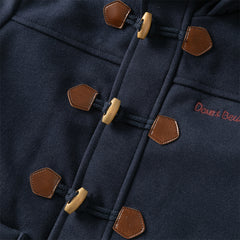 Dave&Bella Kids Boys Navy Blue College-style Outwear Padded Hooded Coats