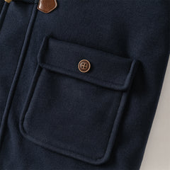 Dave&Bella Kids Boys Navy Blue College-style Outwear Padded Hooded Coats