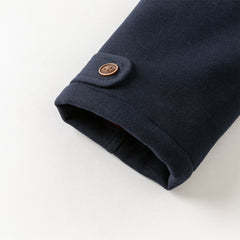 Dave&Bella Kids Boys Navy Blue College-style Outwear Padded Hooded Coats