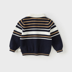 Dave&Bella Kids Boys Winter Cool Navy Blue Comfortable Cotton Sweaters Tops
