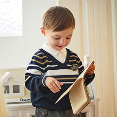 Dave&Bella Kids Boys Winter Cool Navy Blue Comfortable Cotton Sweaters Tops