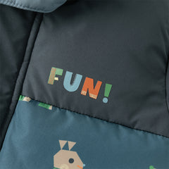 Dave&Bella Toddler Boys Winter Night Sky Blue Outwear Warm Hooded Padded Coats