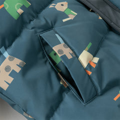 Dave&Bella Toddler Boys Winter Night Sky Blue Outwear Warm Hooded Padded Coats