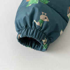 Dave&Bella Toddler Boys Winter Night Sky Blue Outwear Warm Hooded Padded Coats