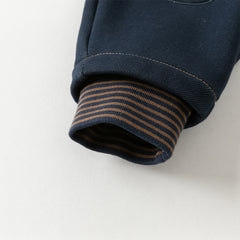 Dave&Bella Toddler Boys Winter Casual Denim Blue Shool Knit Sweatpants