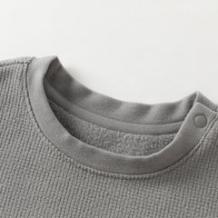 Dave&Bella Kids Boys Autumn Versatile Beige/Grey Cassic T-shirt Tops