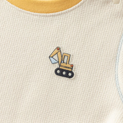 Dave&Bella Kids Boys Autumn Versatile Beige/Grey Cassic T-shirt Tops